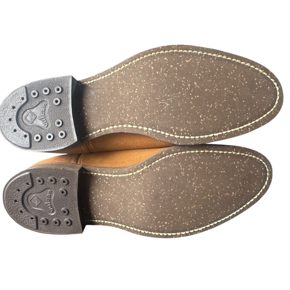 VTG NOS 70s Mens Boots Suede RARE Vulcan Brand NEVER WORN Sturdy Protect SZ 10.5 - Picture 6 of 11